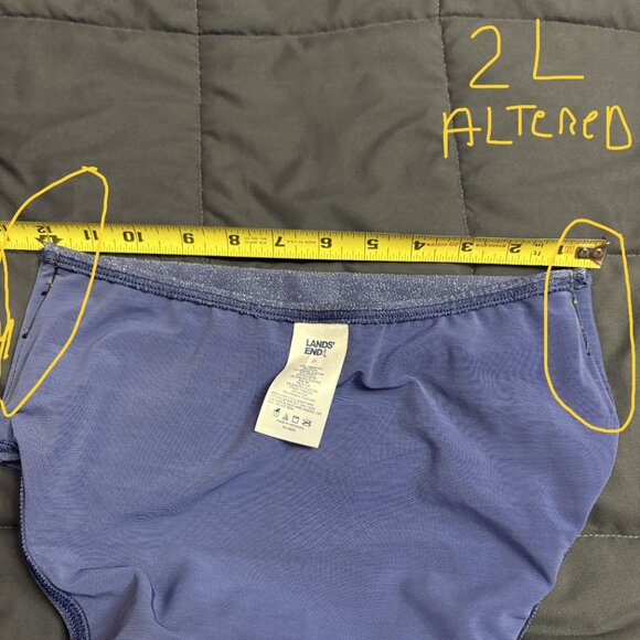 Lands' End Shine High Waisted Bikini Bottom - Size: 2 Long (Altered) - NWT - Picture 12 of 13